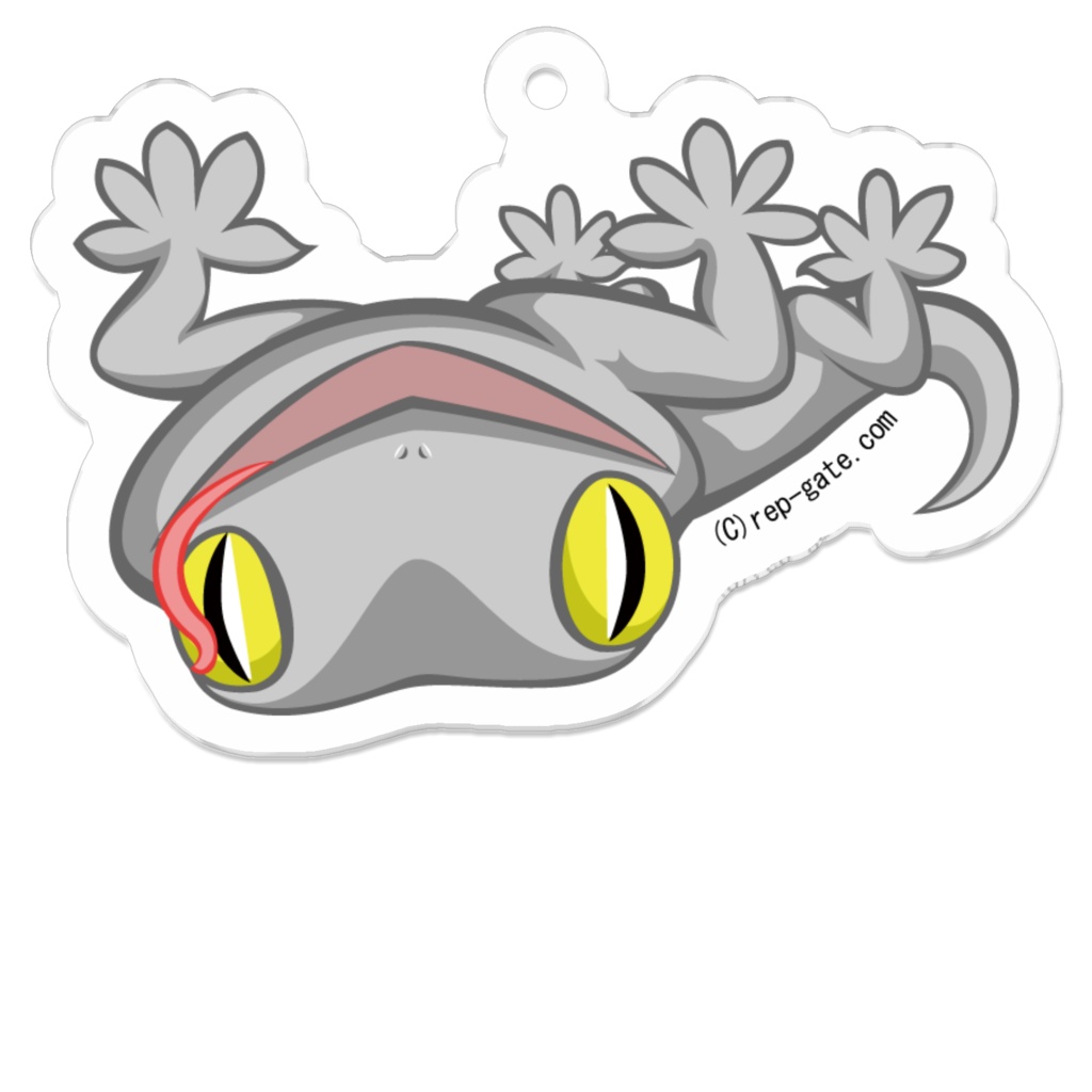 ニホンヤモリ舌出しアクキー