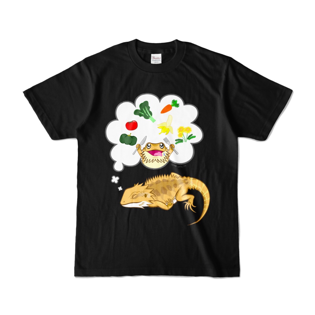 夢見るフトアゴちゃんカラーTシャツ