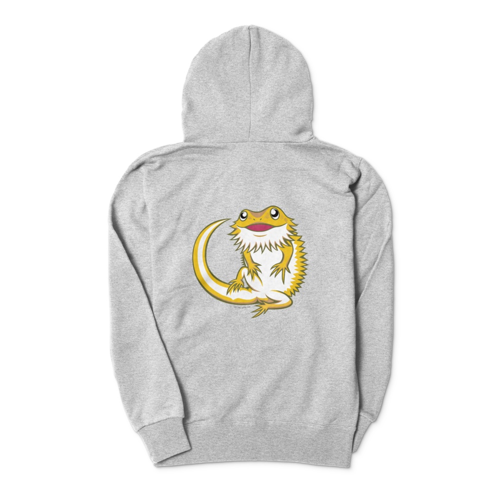 フトアゴバックプリントパーカー