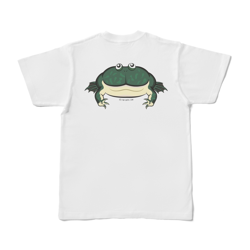 バジェットガエルバックプリントTシャツ