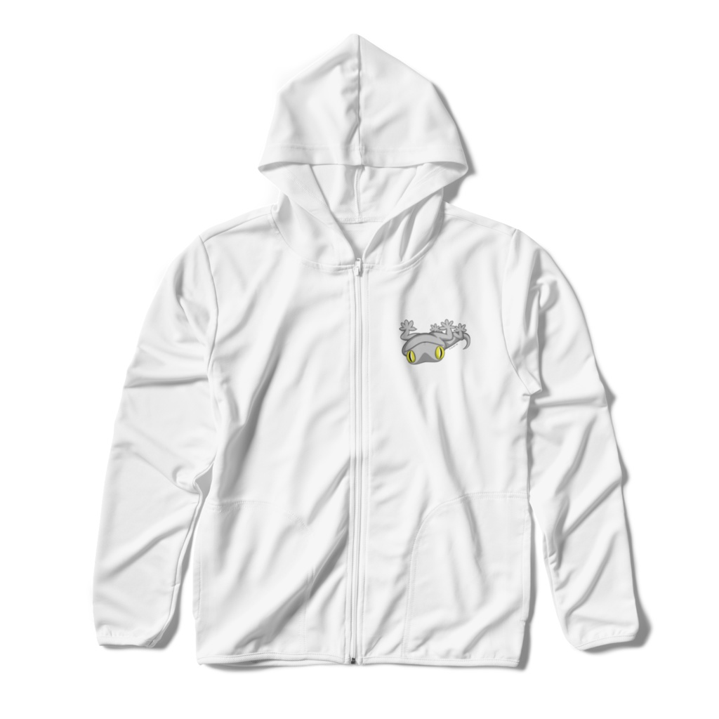 さかさまヤモリドライジップパーカー