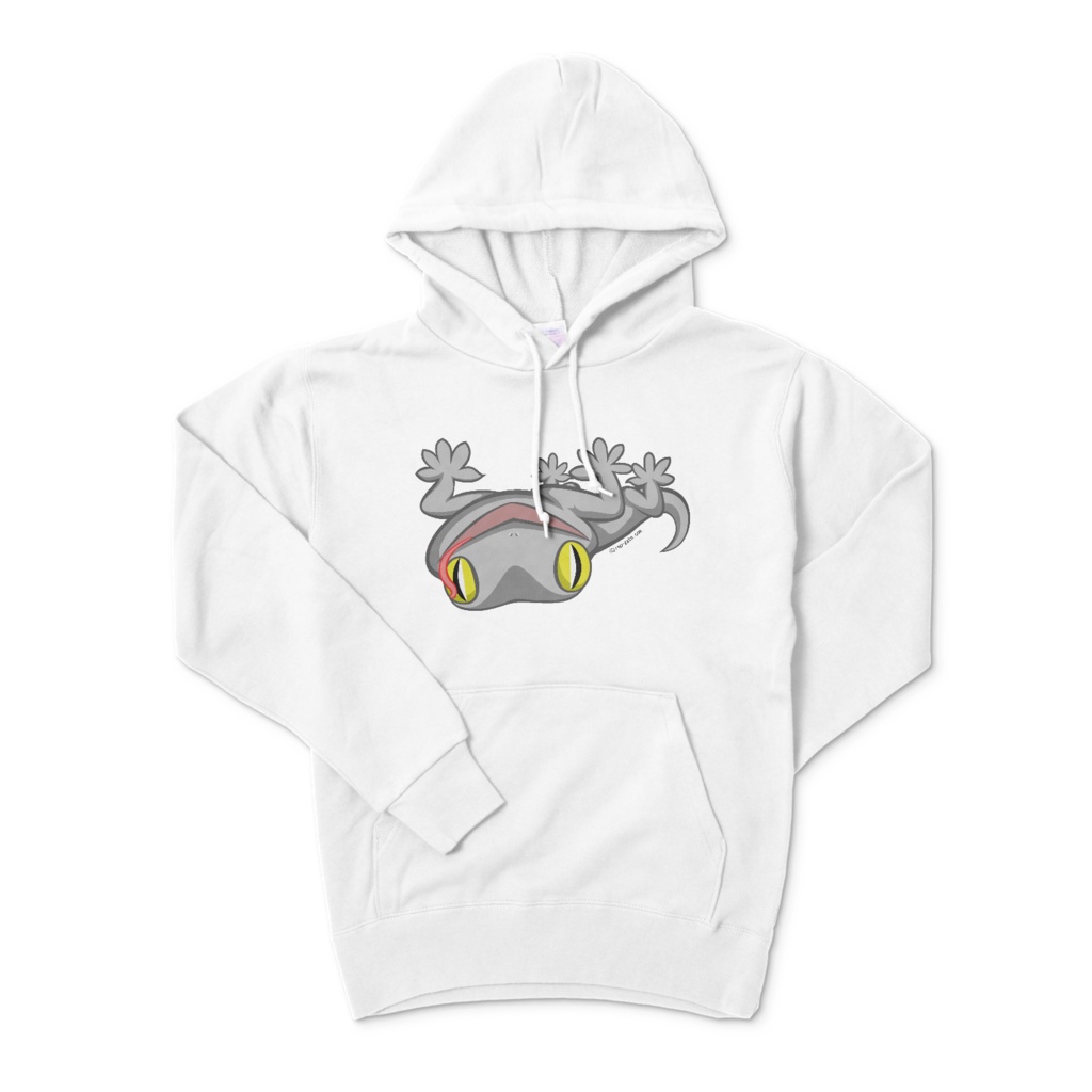 さかさまニホンヤモリ(舌出し)パーカー