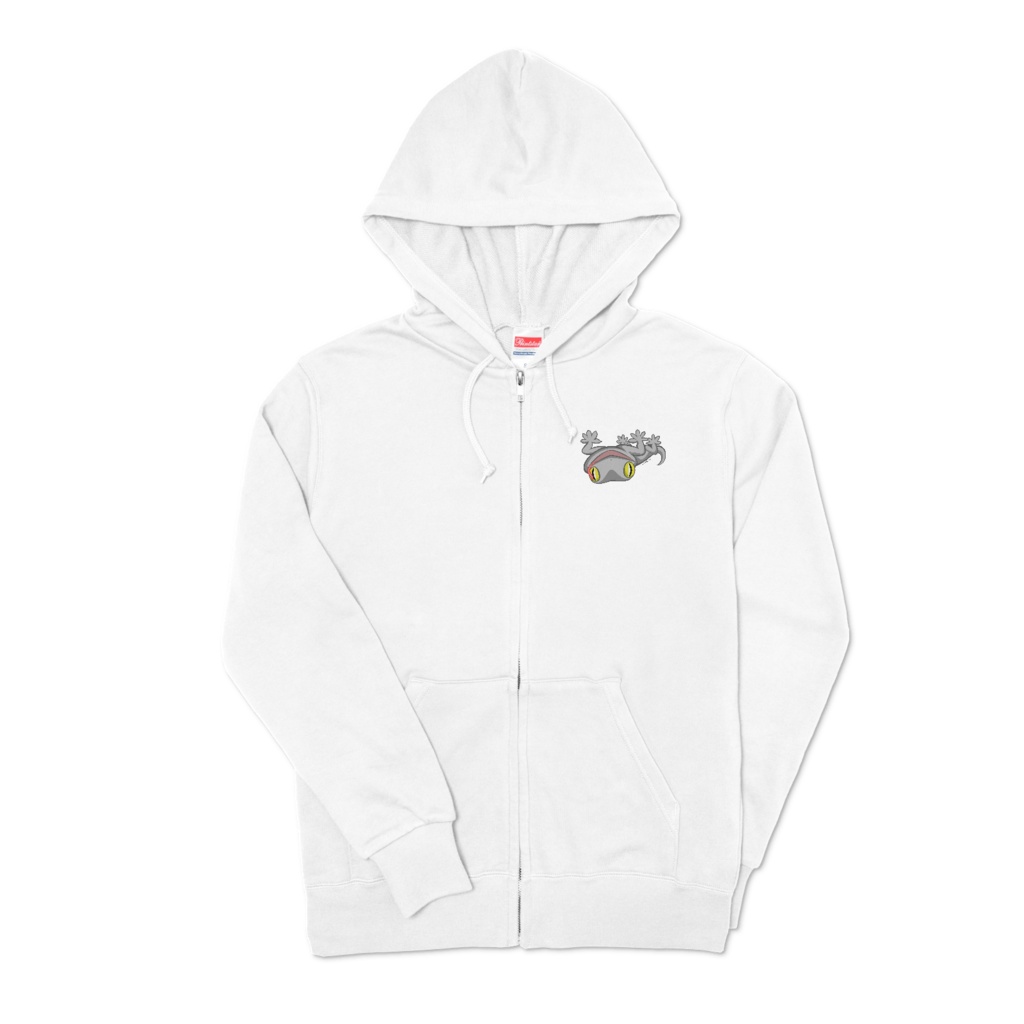 さかさまニホンヤモリ(舌出し)ジップパーカー