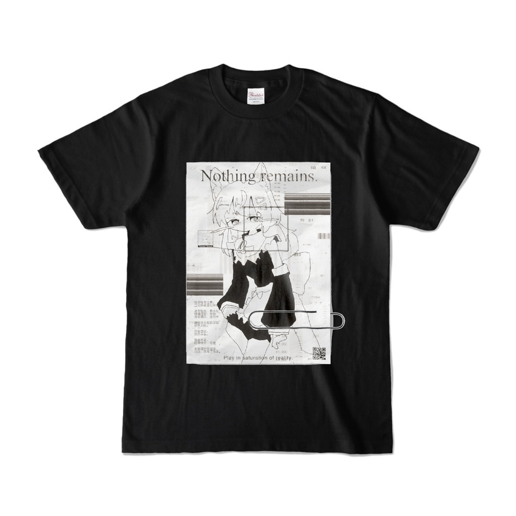 【PA01】プラムちゃん T-shirt 黒