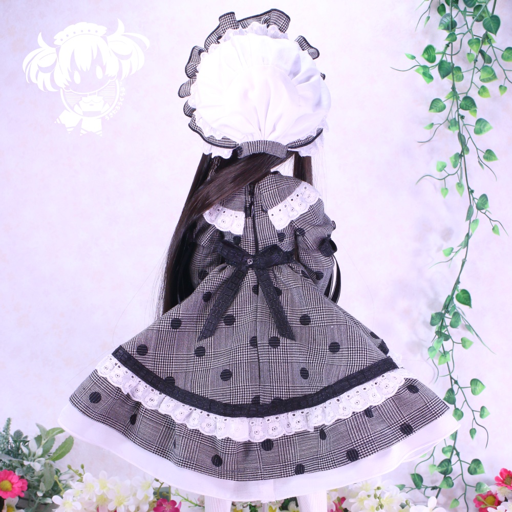 MDD S胸 お花摘みドット柄ワンピ