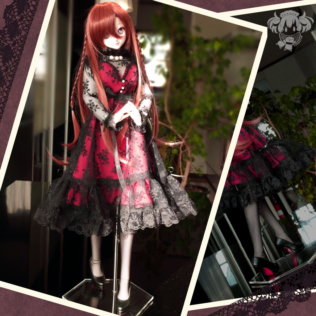 DDサイズL胸、dy胸用、夜会ドレスセット