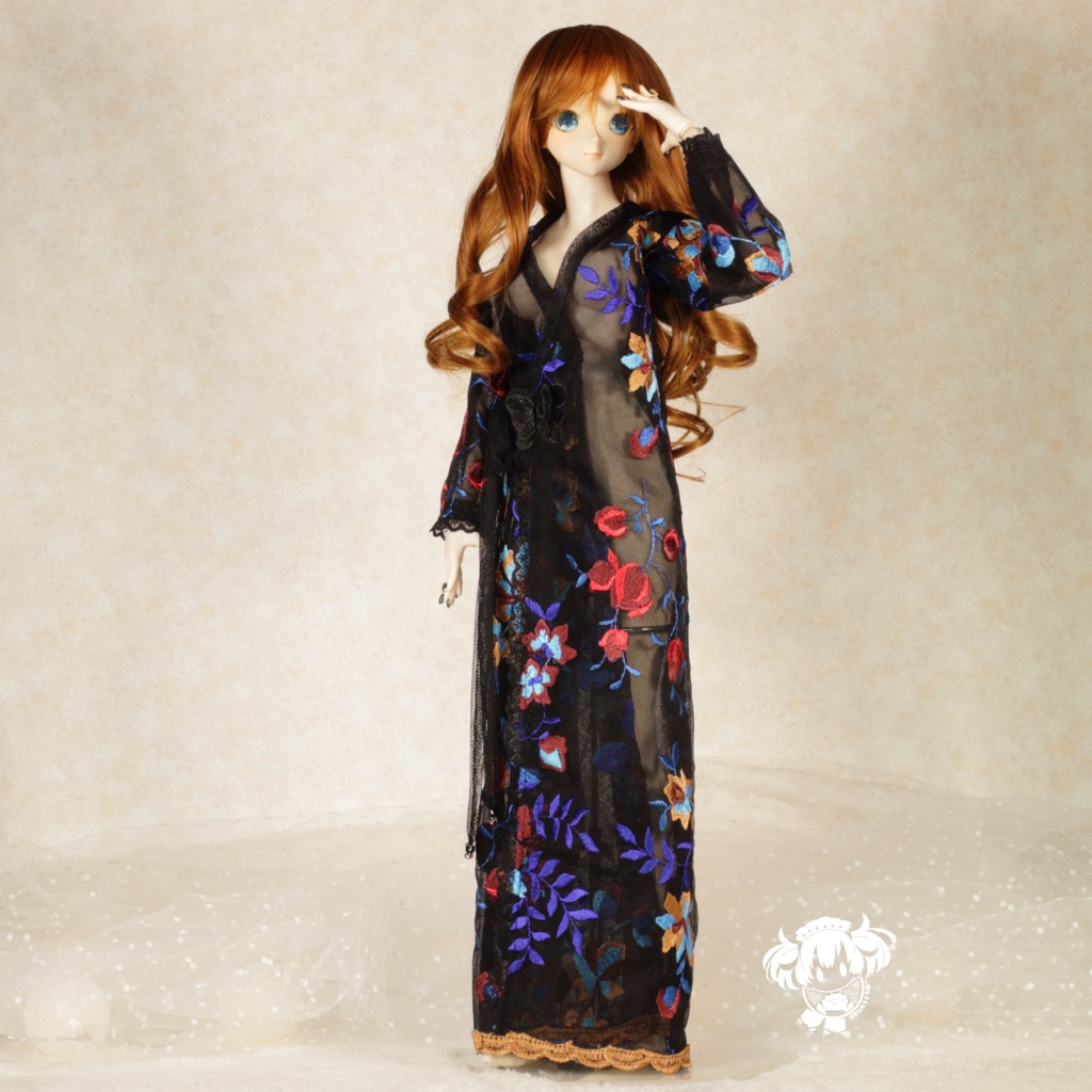 DD(S胸、M胸、L胸,dy胸)MDD シアーししゅうガウン