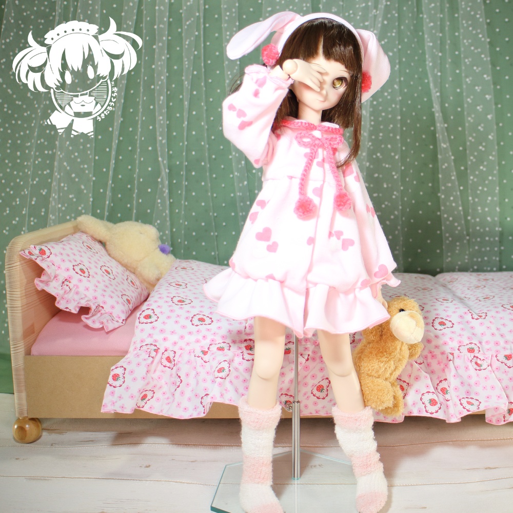 MDDサイズ S胸、ハート柄ネグリジェ&カボチャパンツセット