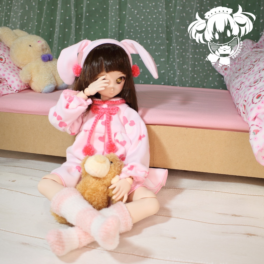 MDDサイズ S胸、ハート柄ネグリジェ&カボチャパンツセット