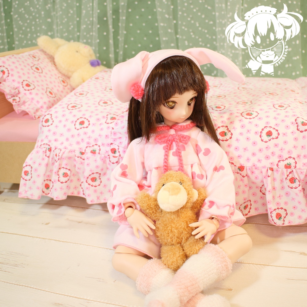 MDDサイズ S胸、ハート柄ネグリジェ&カボチャパンツセット