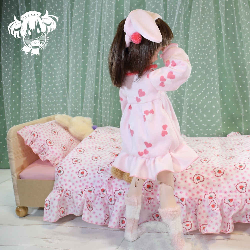 MDDサイズ S胸、ハート柄ネグリジェ&カボチャパンツセット