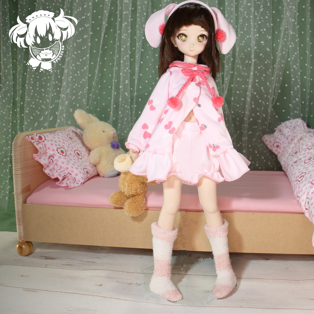 MDDサイズ S胸、ハート柄ネグリジェ&カボチャパンツセット