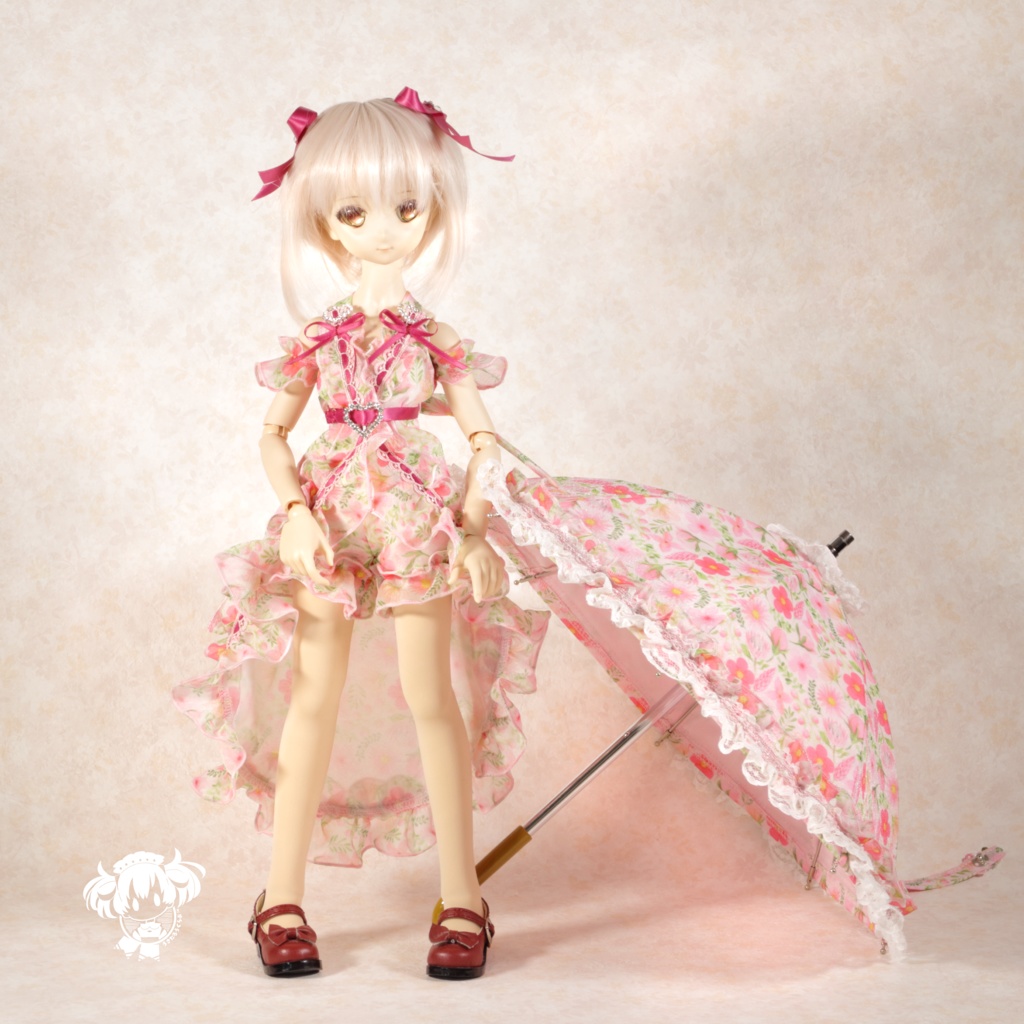 MDDサイズ 日傘&お花柄ドレスセット