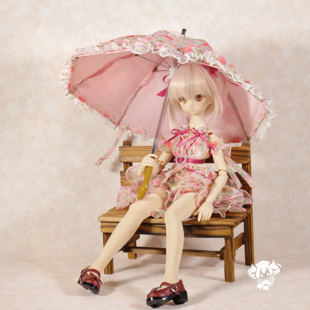 MDDサイズ 日傘&お花柄ドレスセット