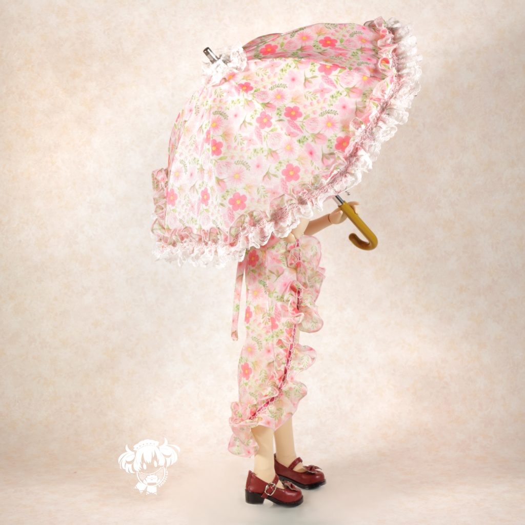 MDDサイズ 日傘&お花柄ドレスセット