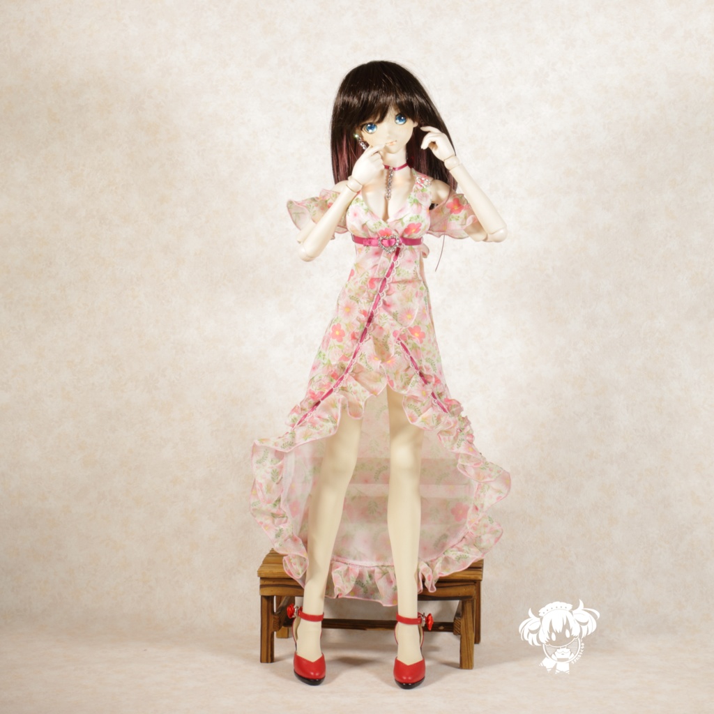 DD(S胸,M胸,L胸)日傘&お花柄ドレスセット