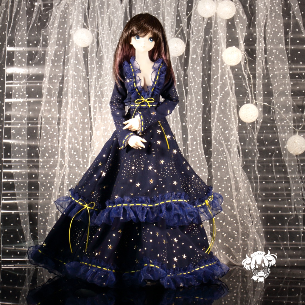 DD(S胸,M胸,L胸)夜空の星ドレス