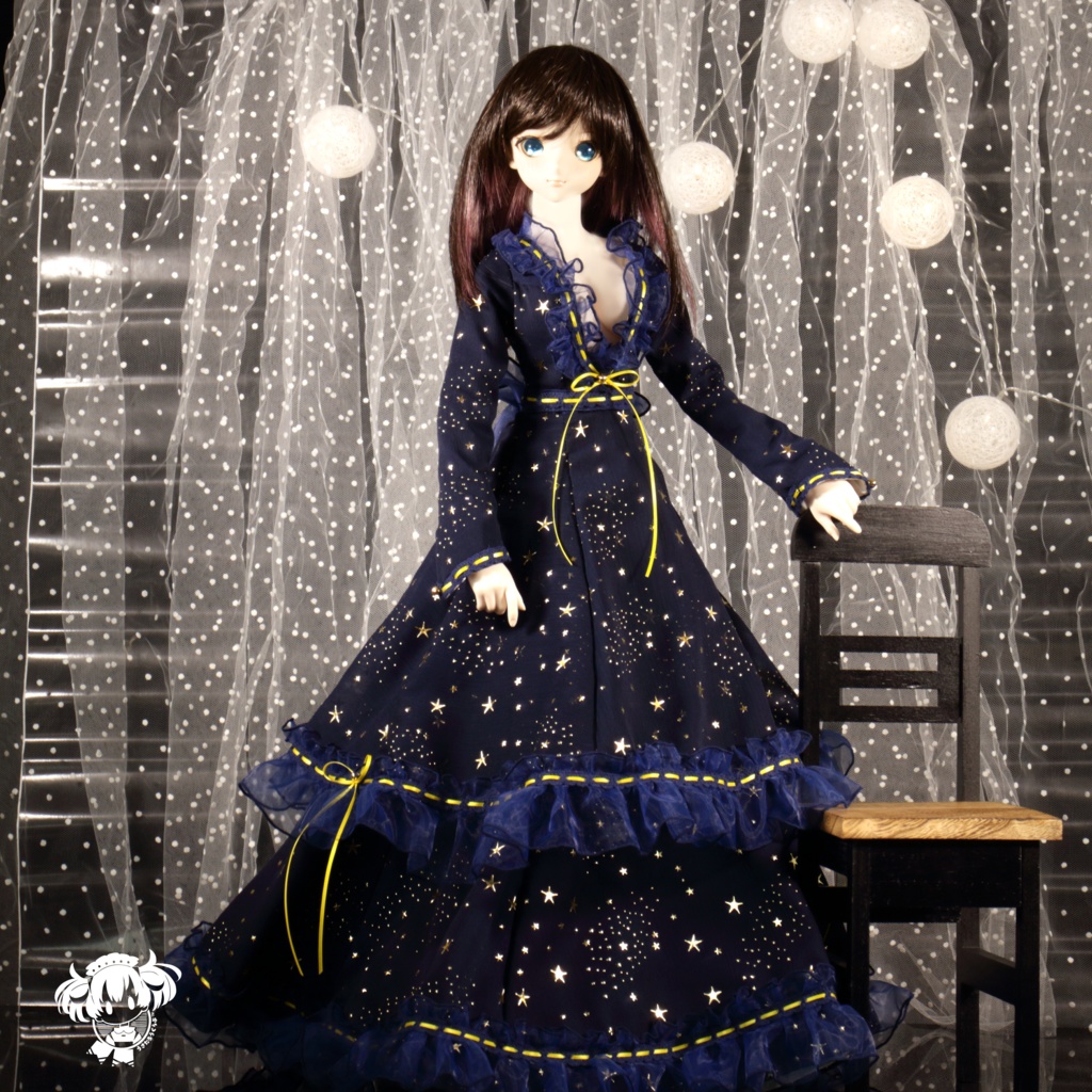 DD(S胸,M胸,L胸)夜空の星ドレス