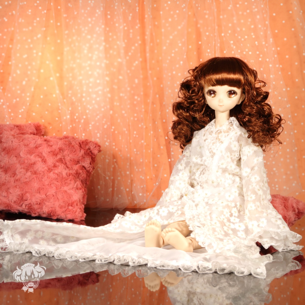 DDサイズMDDサイズシアーししゅうガウン(白)