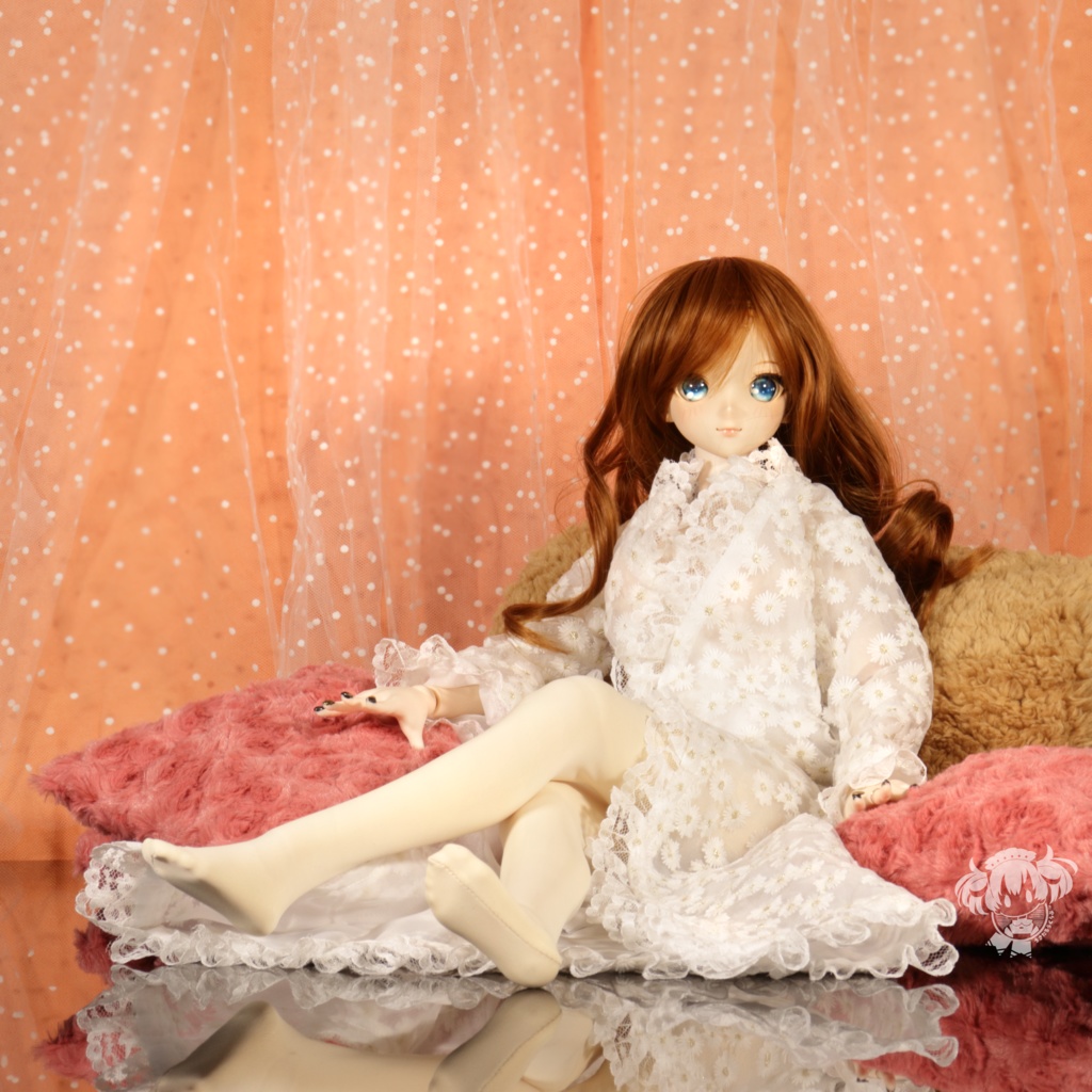 DDサイズMDDサイズシアーししゅうガウン(白)