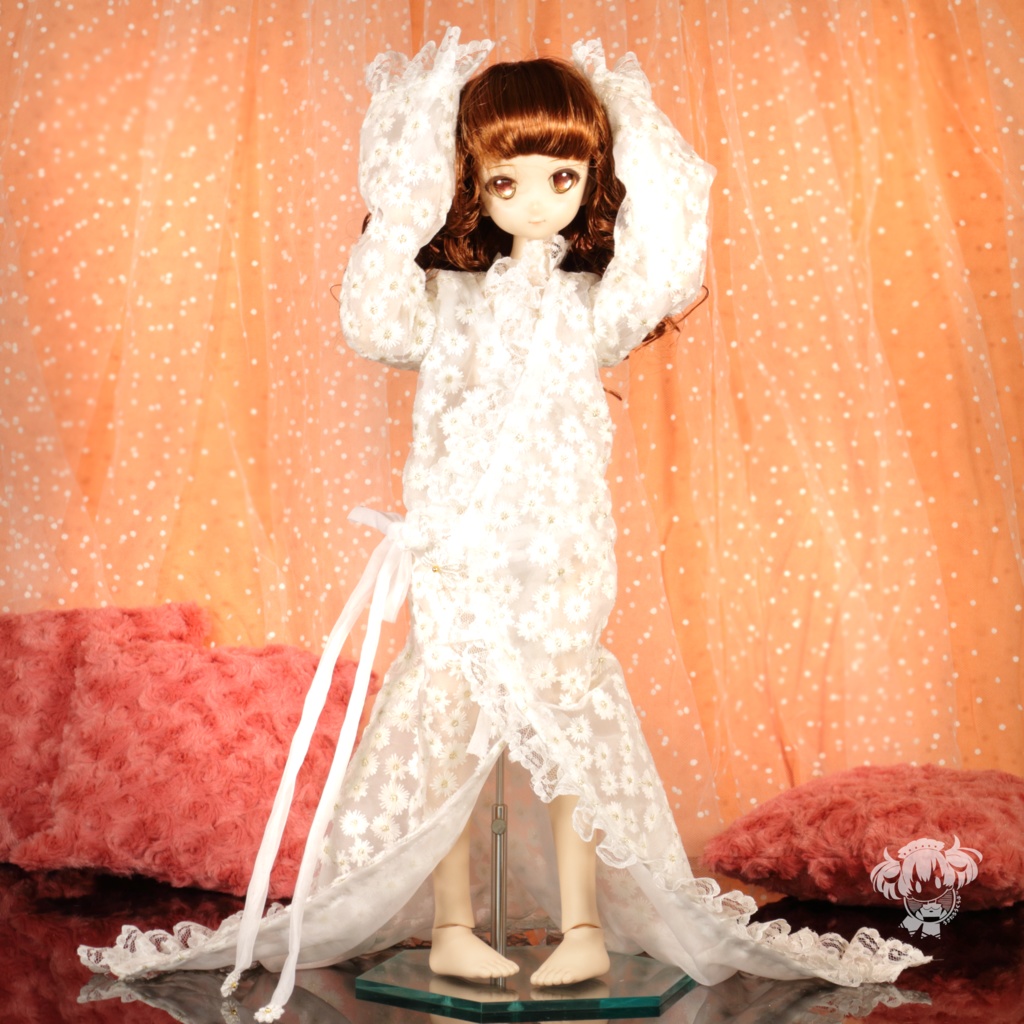 DDサイズMDDサイズシアーししゅうガウン(白)