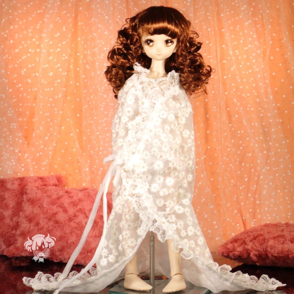 DDサイズMDDサイズシアーししゅうガウン(白)