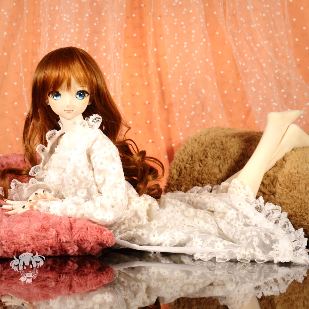 DDサイズMDDサイズシアーししゅうガウン(白)