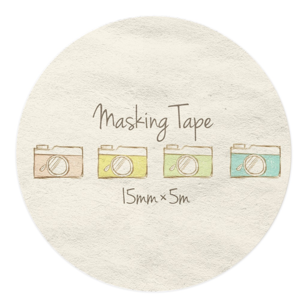 カメラ柄のマスキングテープ