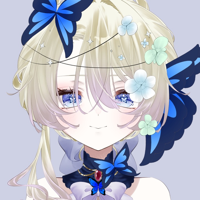 【パーツ分け済みのpsd】蝶の女の子【汎用モデル】