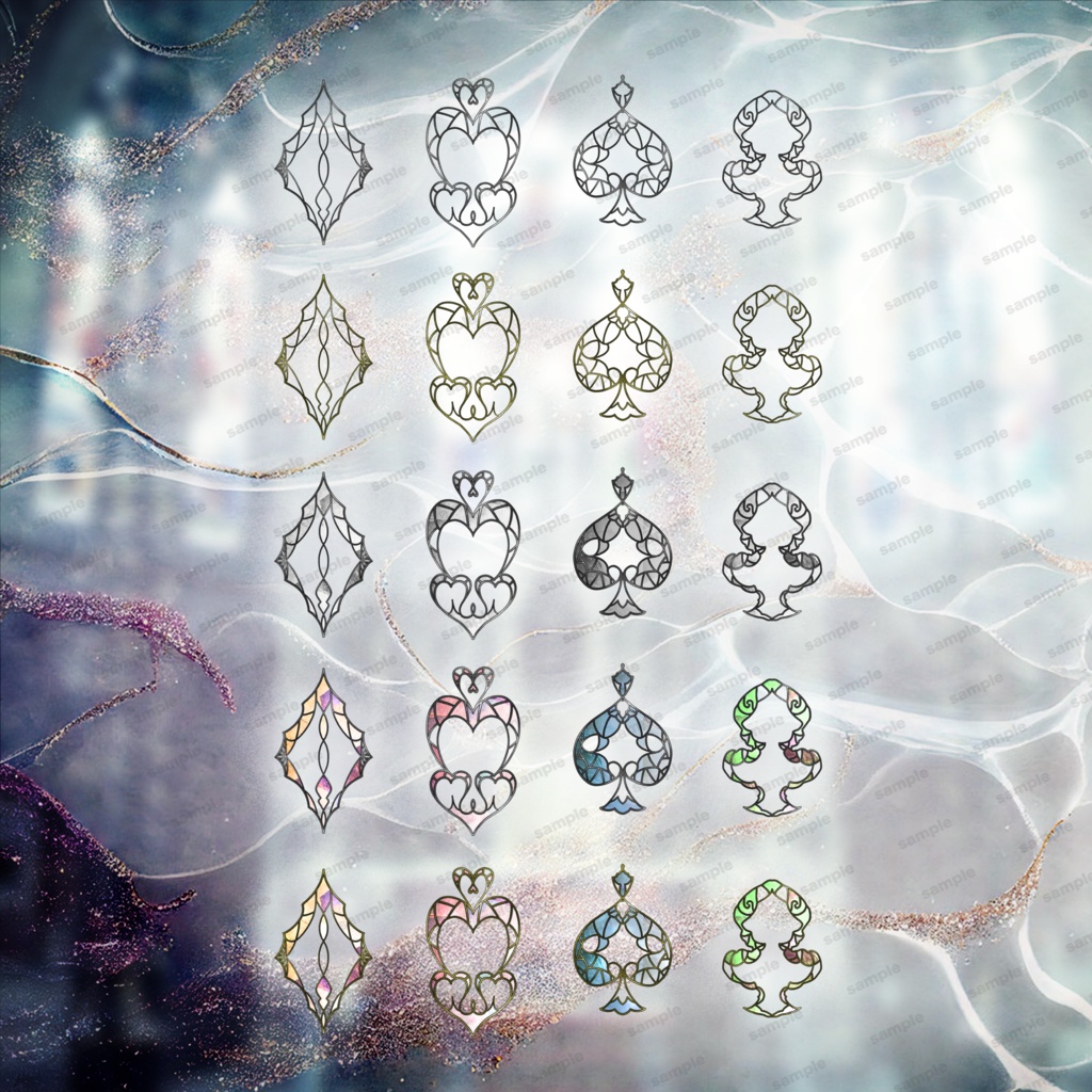 ステンドグラス風素材セット