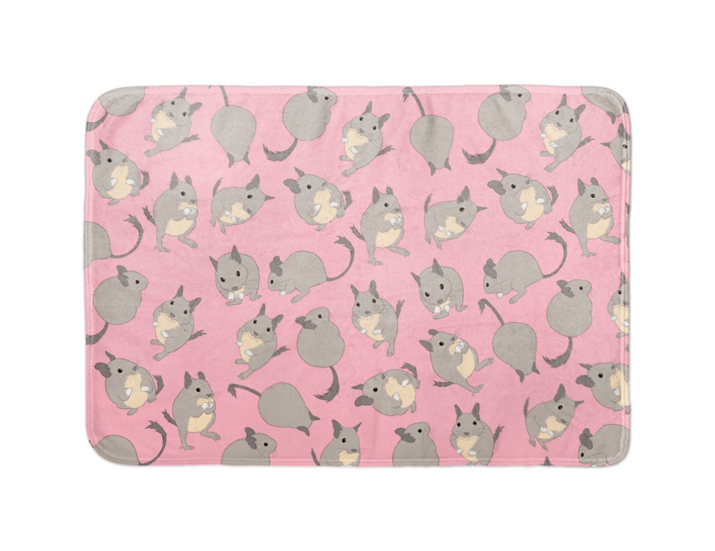 デグー柄ブランケット