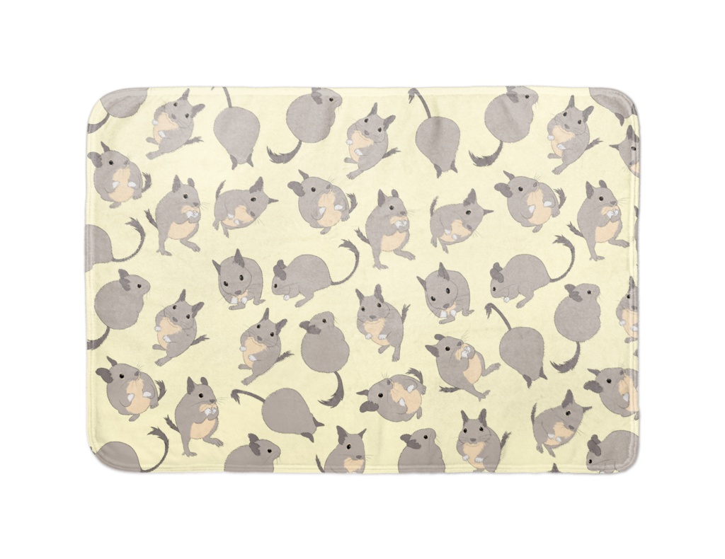 デグー柄ブランケット