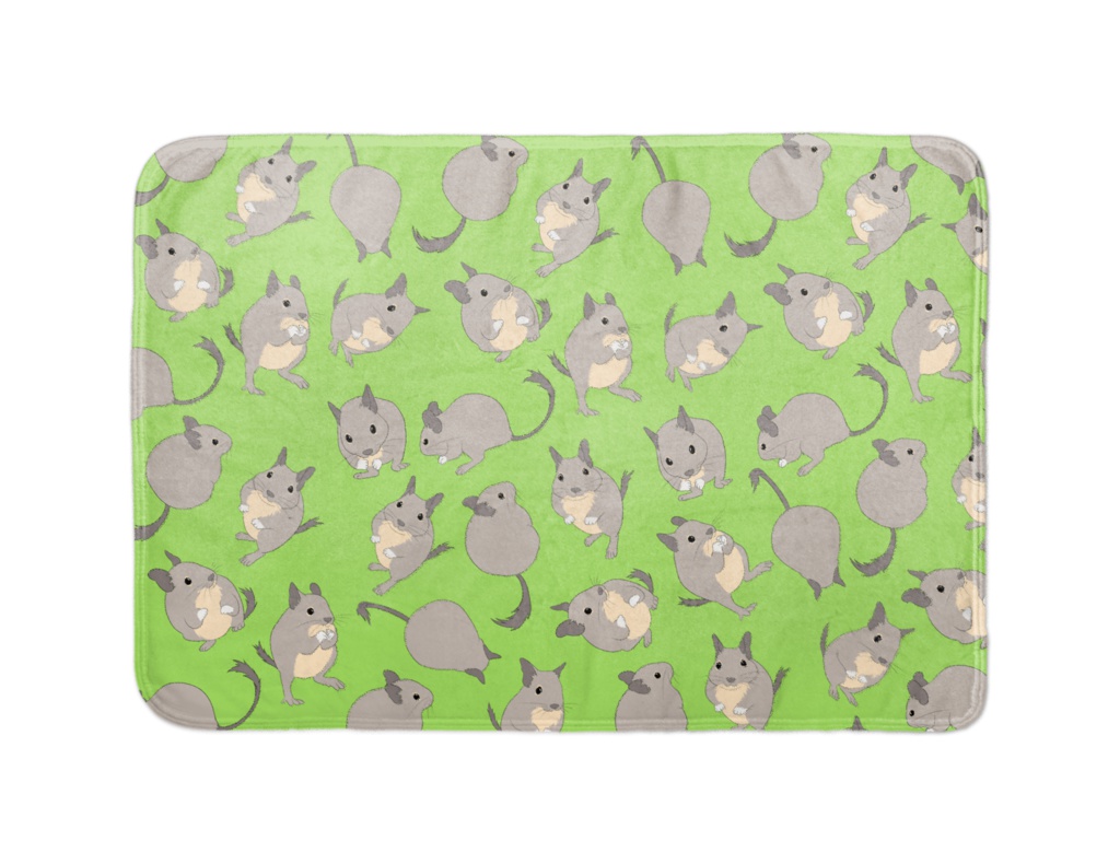 デグー柄ブランケット