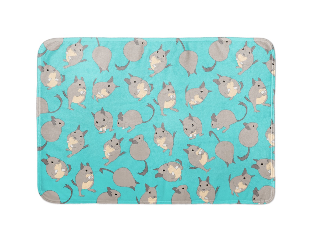 デグー柄ブランケット