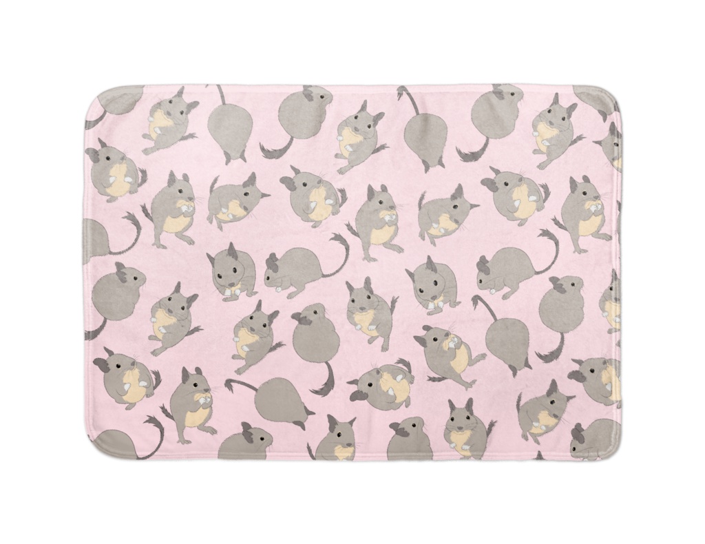 デグー柄ブランケット