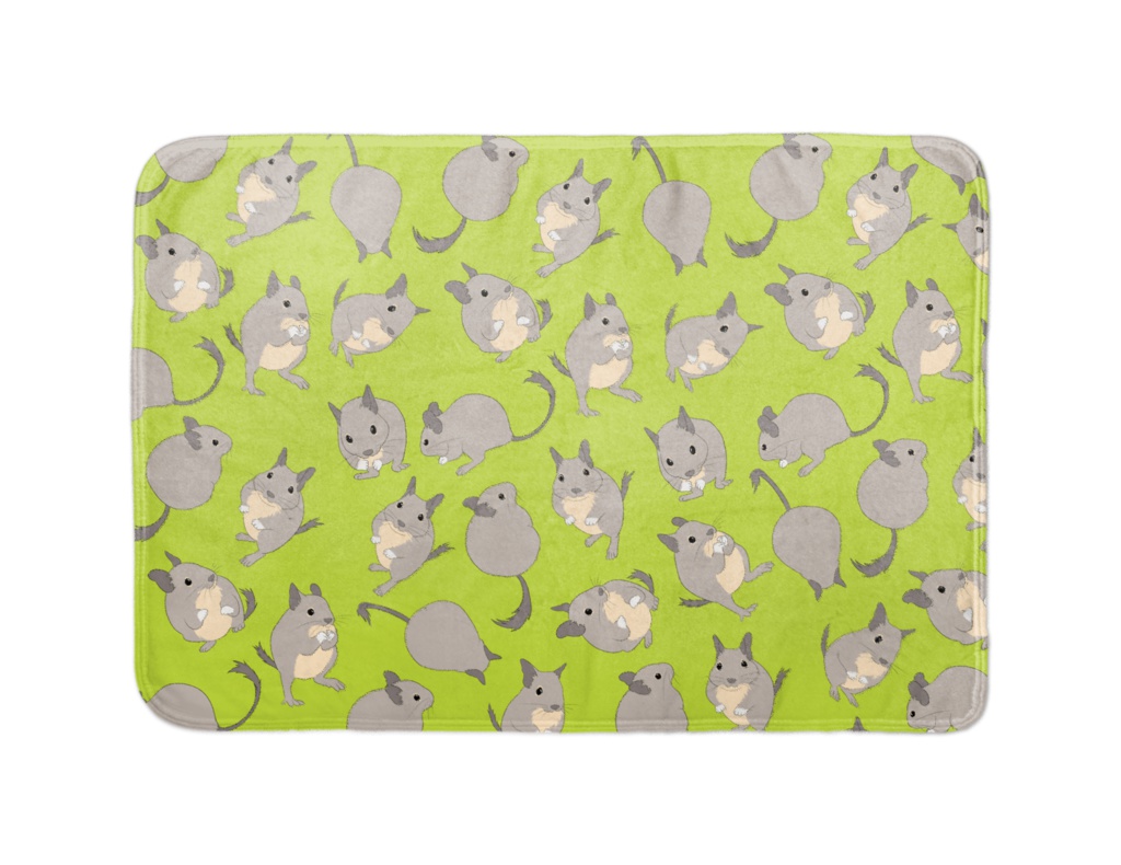 デグー柄ブランケット