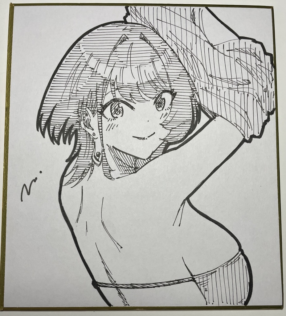 藍海さん 直筆ミニ色紙⑦