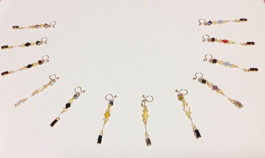 刀剣乱舞イメージ 3ピースピアス