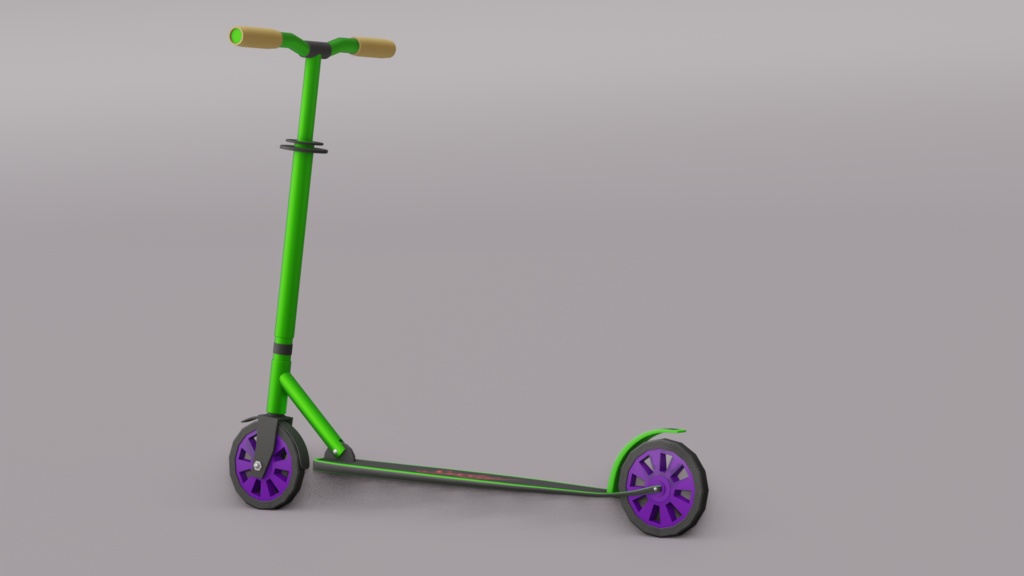 キックボード 3Dモデル