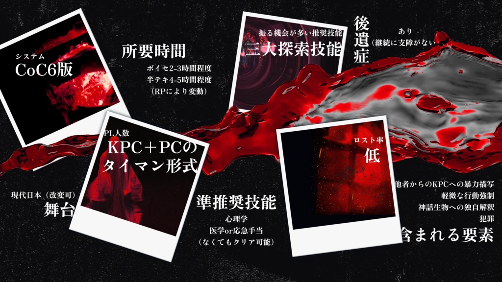 【CoC6版】CASE:PAIN【無料/🔊対応ココフォリア部屋付き/タイマン】 SPLL:E188182