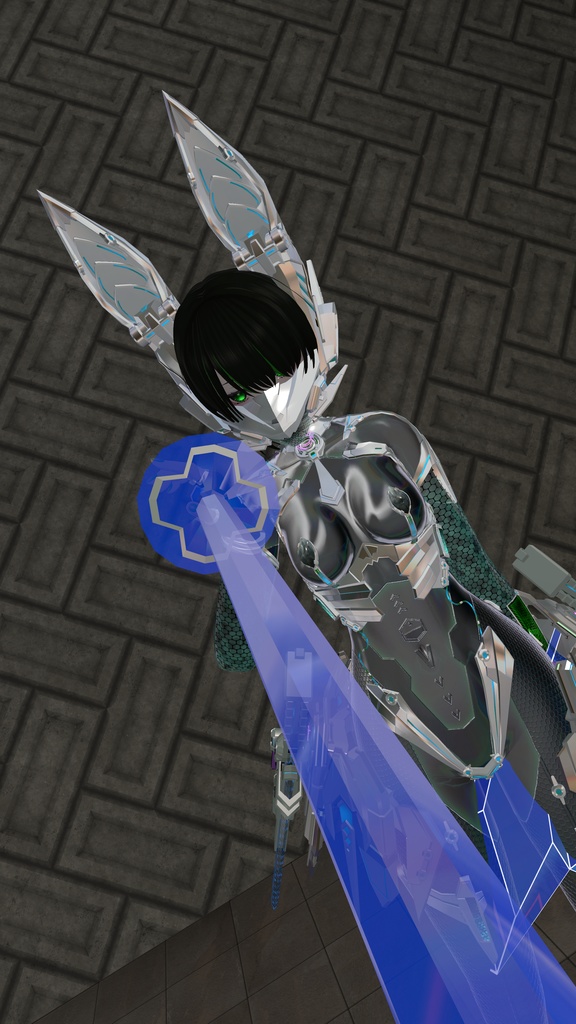 ダンボールの中で戦ってそうな機械が持ってるレイピア&シールド