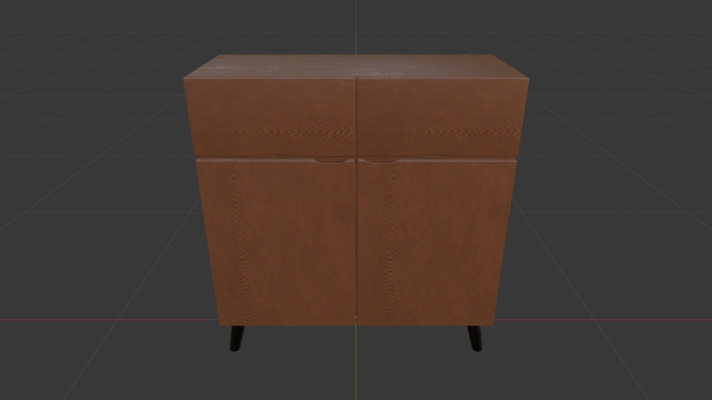 【Free DL可】木製キャビネット2点セット