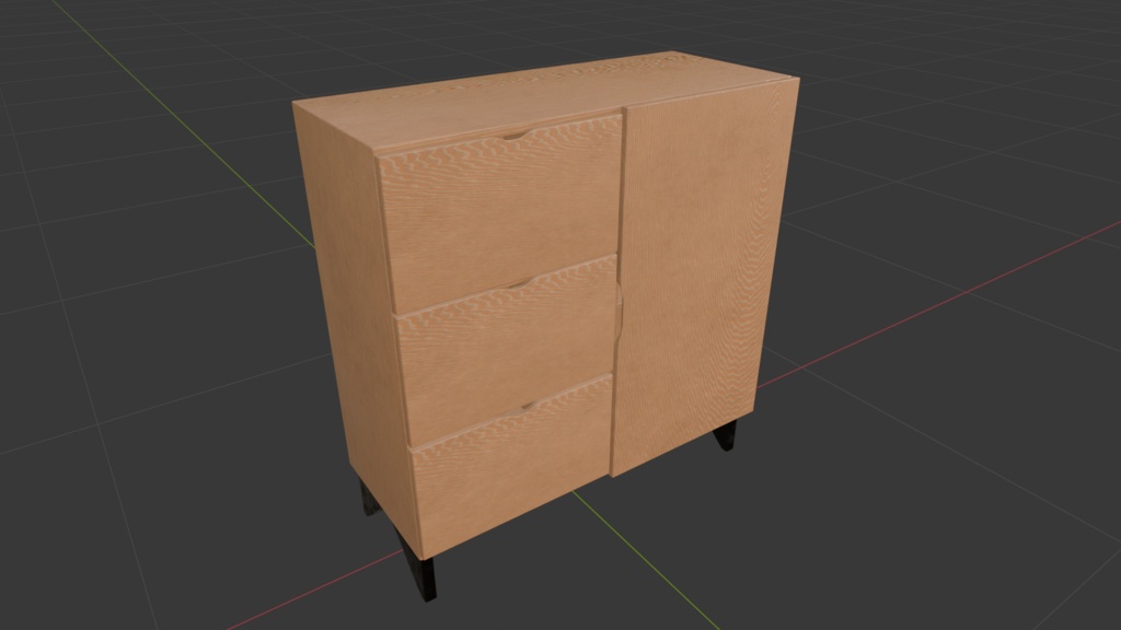 【Free DL可】木製キャビネット2点セット