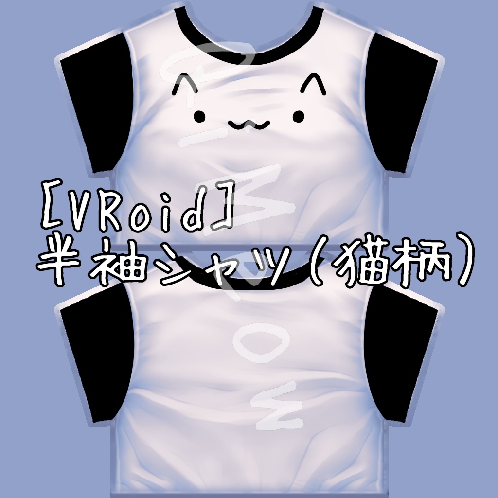 ［VRoid］半袖シャツ（猫柄）