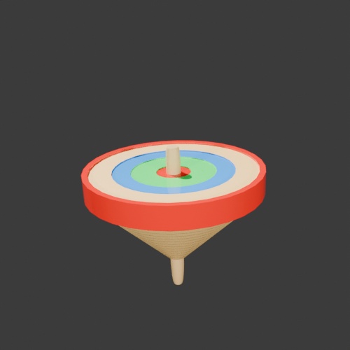 3CGモデル【NEWYEAR②】<羽子板・けん玉・コマ>