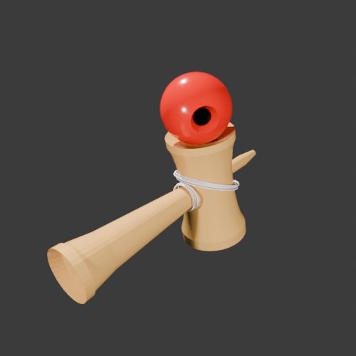 3CGモデル【NEWYEAR②】<羽子板・けん玉・コマ>