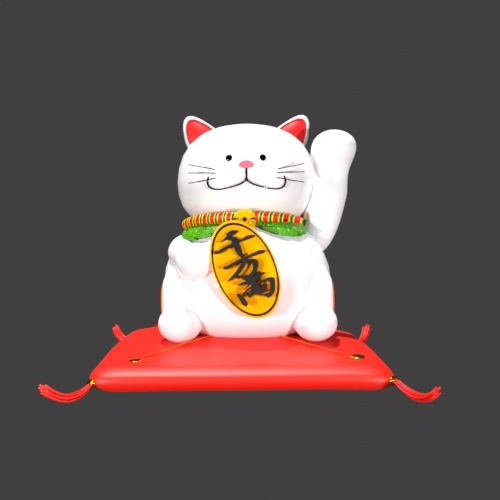 3CGモデル【NEWYEAR④】<ダルマ・招き猫・絵馬>