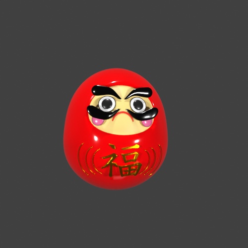 3CGモデル【NEWYEAR④】<ダルマ・招き猫・絵馬>