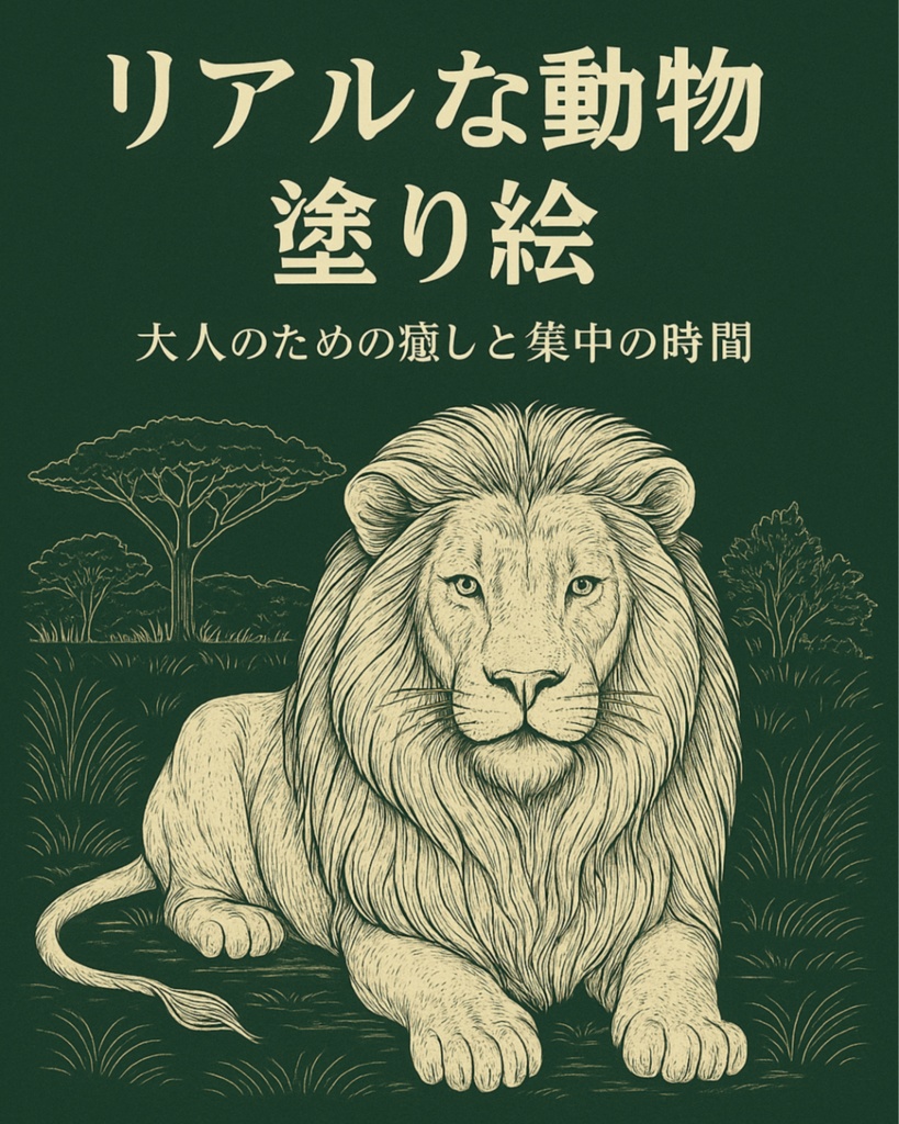 リアルな動物塗り絵 vol.1