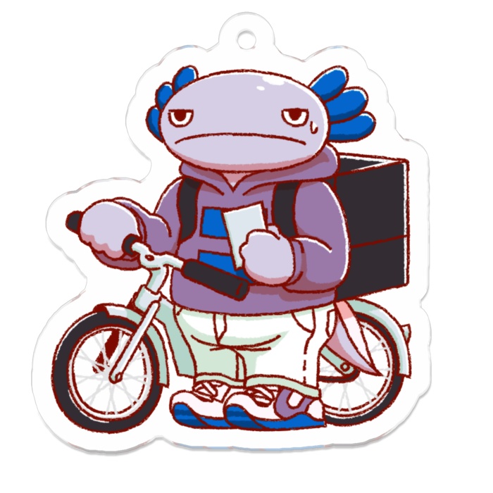 【全6種】ウーパー配達員アクリルキーホルダー【おとどけ!ウーパー配達員】